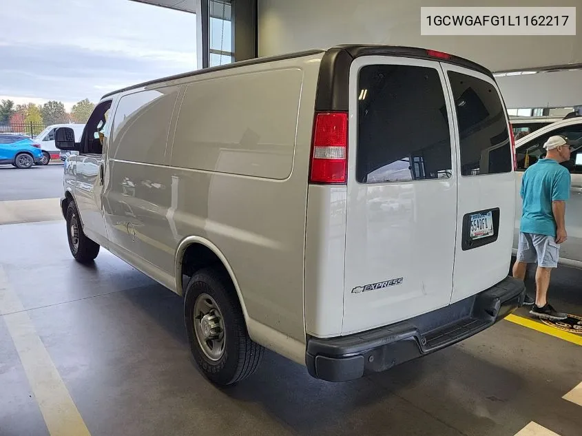 2020 Chevrolet Express G2500 VIN: 1GCWGAFG1L1162217 Lot: 40881129