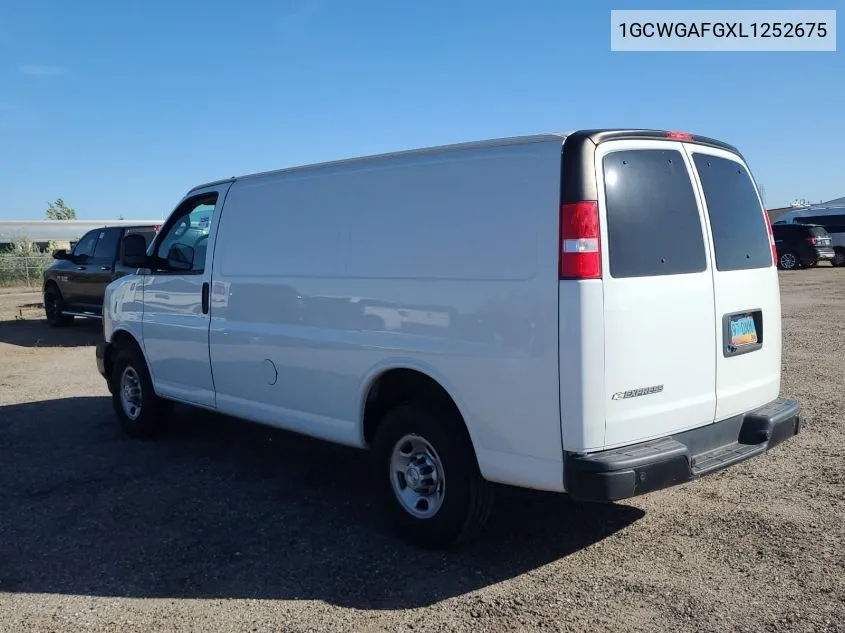 2020 Chevrolet Express Cargo Rwd 2500 Regular Wheelbase Wt VIN: 1GCWGAFGXL1252675 Lot: 40896930