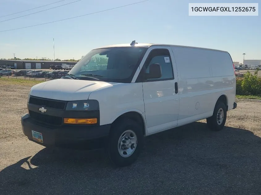 2020 Chevrolet Express Cargo Rwd 2500 Regular Wheelbase Wt VIN: 1GCWGAFGXL1252675 Lot: 40896930