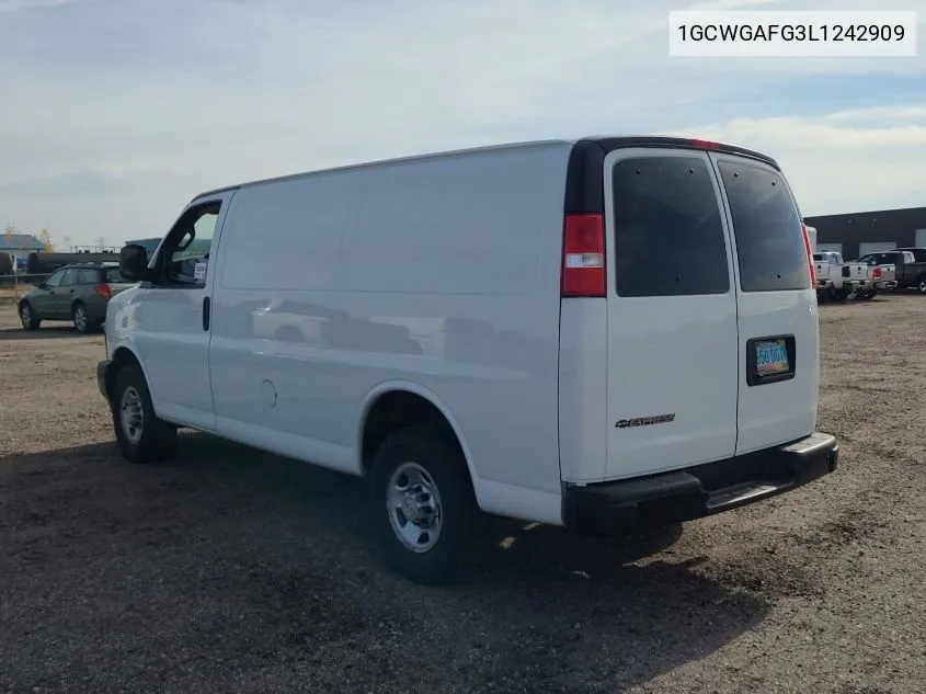 2020 Chevrolet Express Cargo Rwd 2500 Regular Wheelbase Wt VIN: 1GCWGAFG3L1242909 Lot: 40896941