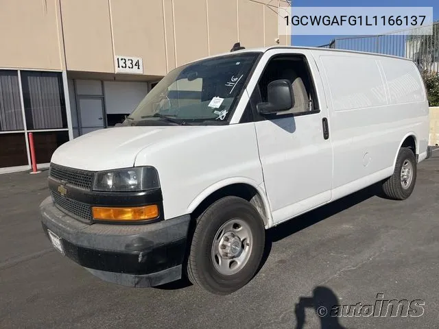 2020 Chevrolet Express Cargo Rwd 2500 Regular Wheelbase Wt VIN: 1GCWGAFG1L1166137 Lot: 40923838