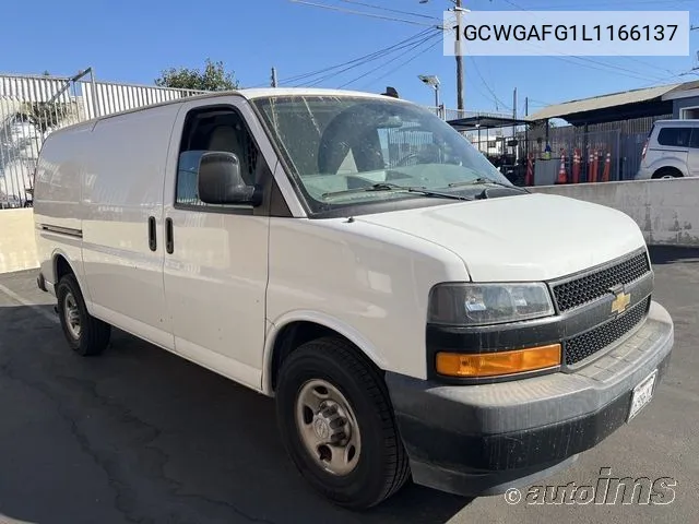 2020 Chevrolet Express Cargo Rwd 2500 Regular Wheelbase Wt VIN: 1GCWGAFG1L1166137 Lot: 40923838