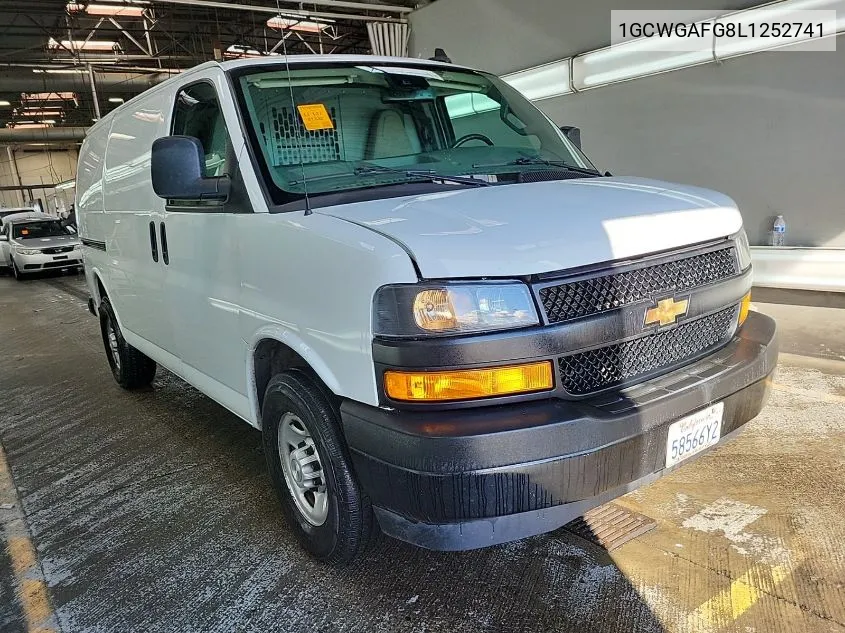 2020 Chevrolet Express Cargo Rwd 2500 Regular Wheelbase Wt VIN: 1GCWGAFG8L1252741 Lot: 40935851