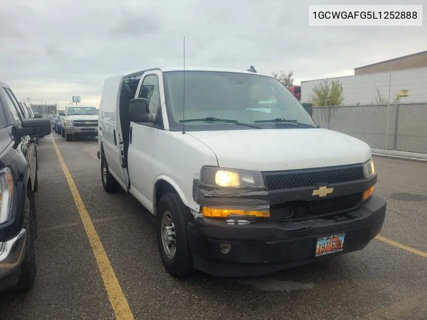 2020 Chevrolet Express Cargo Rwd 2500 Regular Wheelbase Wt VIN: 1GCWGAFG5L1252888 Lot: 40935852