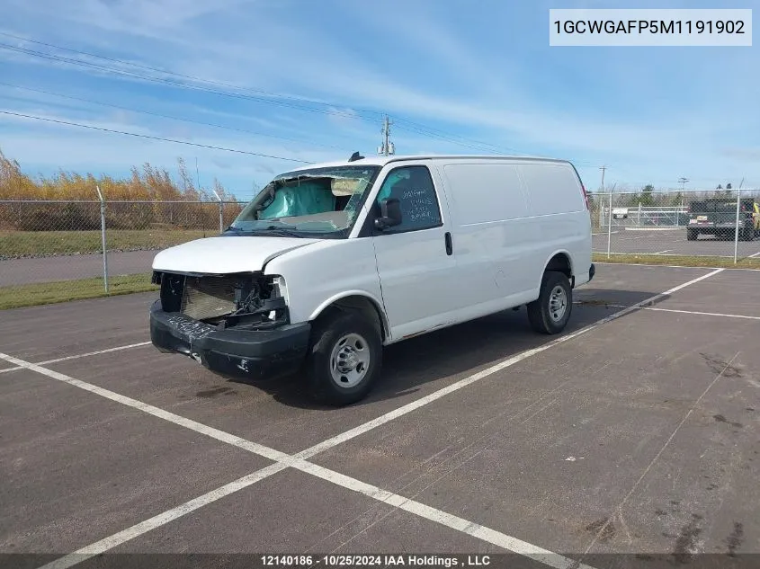 2021 Chevrolet Express VIN: 1GCWGAFP5M1191902 Lot: 12140186