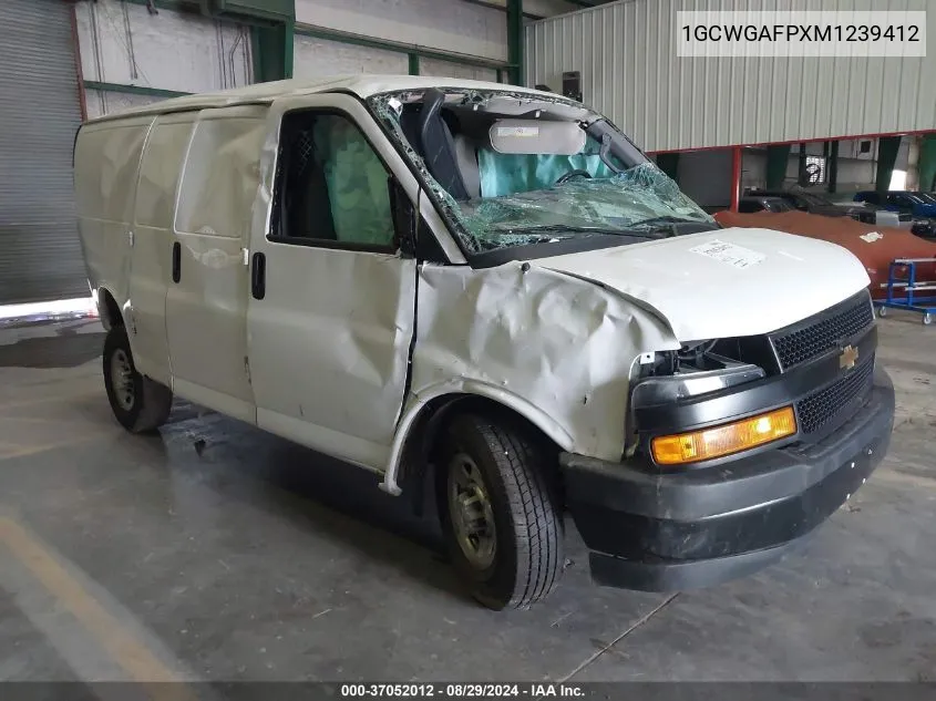 1GCWGAFPXM1239412 2021 Chevrolet Express Cargo Rwd 2500 Regular Wheelbase Wt