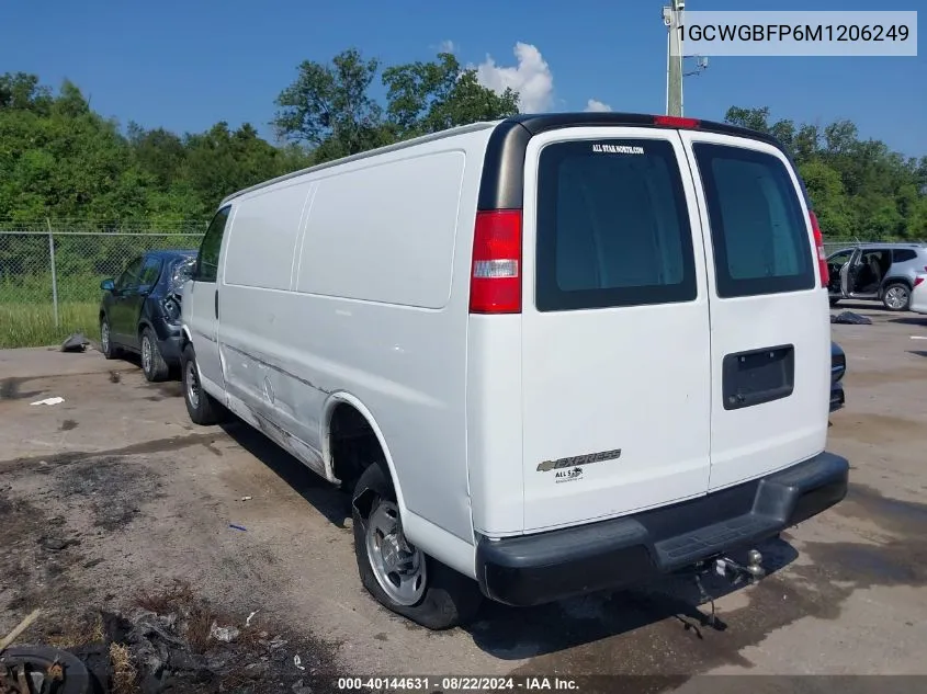 2021 Chevrolet Express Cargo Rwd 2500 Extended Wheelbase Wt VIN: 1GCWGBFP6M1206249 Lot: 40144631