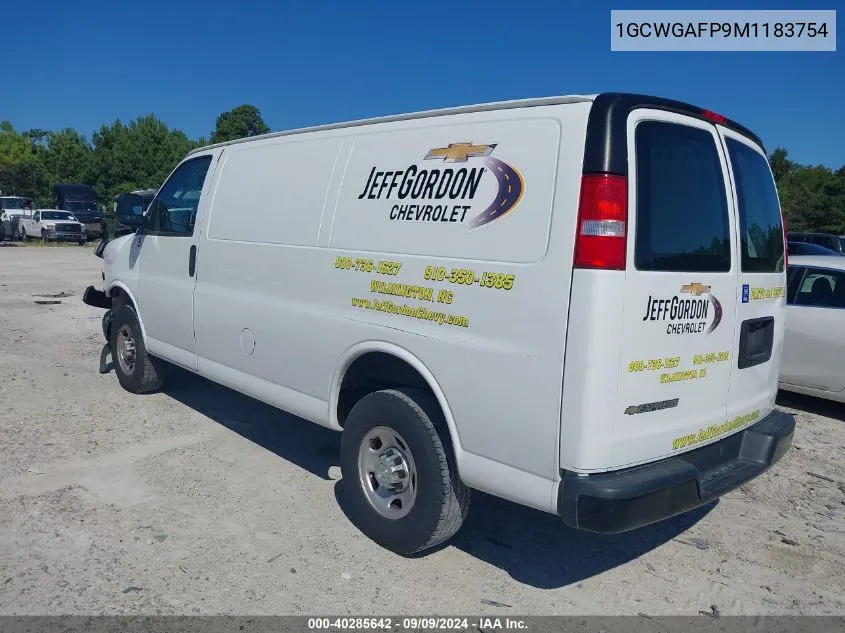 2021 Chevrolet Express Cargo Rwd 2500 Regular Wheelbase Wt VIN: 1GCWGAFP9M1183754 Lot: 40285642