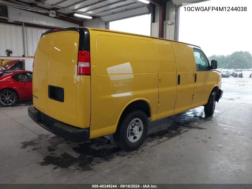 2021 Chevrolet Express Cargo Rwd 2500 Regular Wheelbase Wt VIN: 1GCWGAFP4M1244038 Lot: 40349244