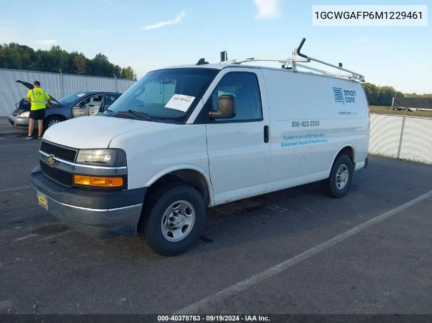 2021 Chevrolet Express Cargo Rwd 2500 Regular Wheelbase Wt VIN: 1GCWGAFP6M1229461 Lot: 40378763