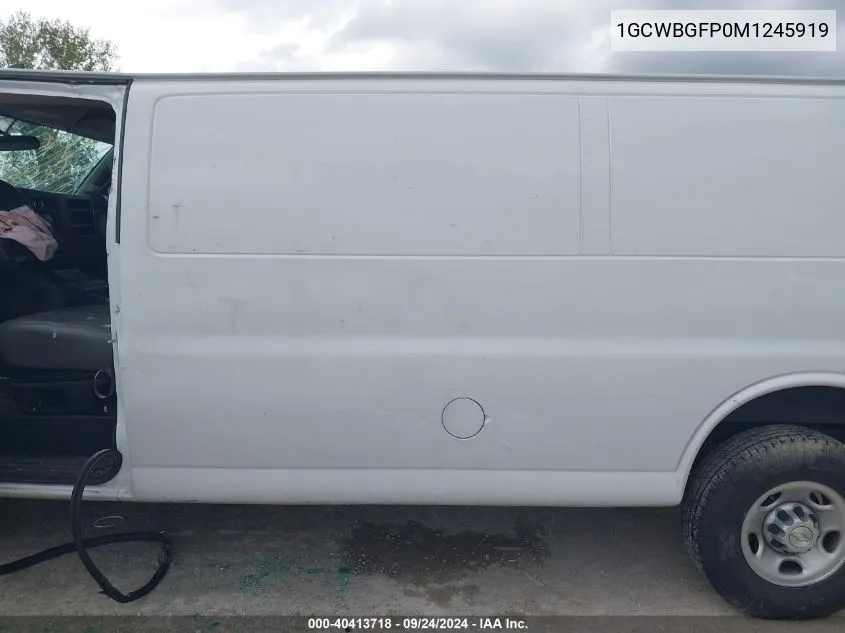 2021 Chevrolet Express VIN: 1GCWBGFP0M1245919 Lot: 40413718