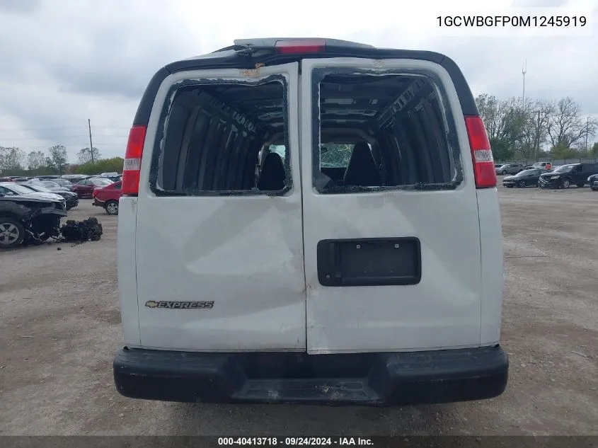 2021 Chevrolet Express VIN: 1GCWBGFP0M1245919 Lot: 40413718