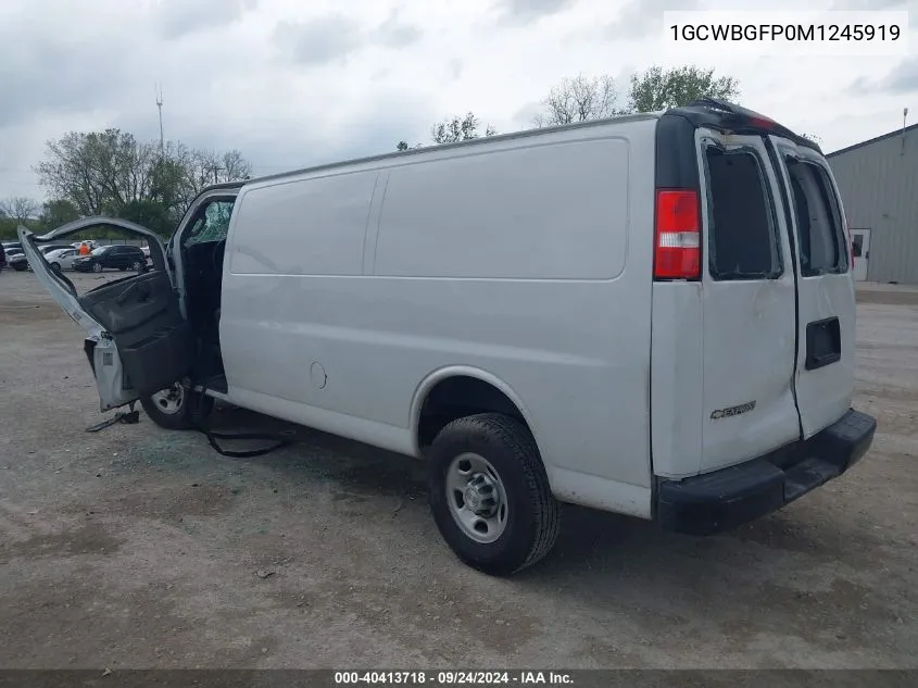 2021 Chevrolet Express VIN: 1GCWBGFP0M1245919 Lot: 40413718