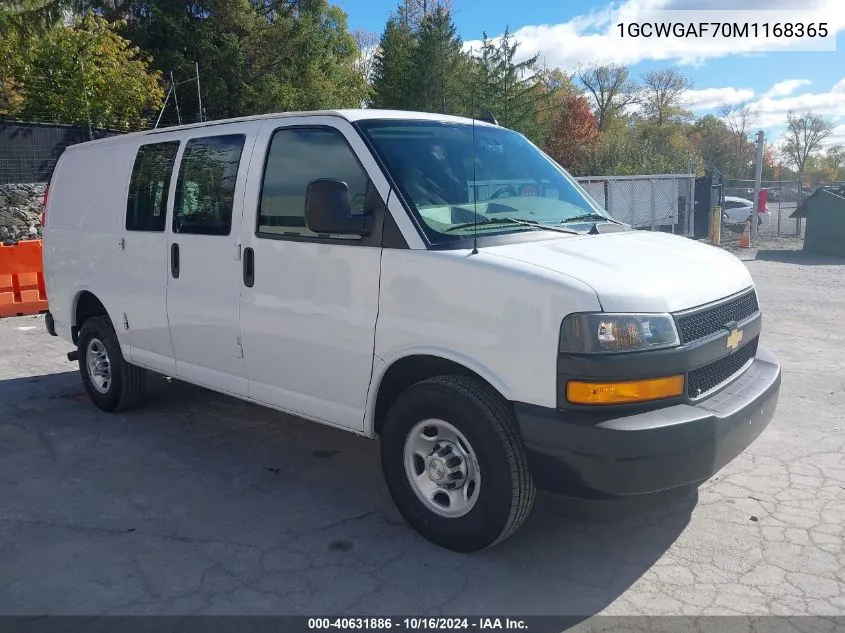 2021 Chevrolet Express Cargo Rwd 2500 Regular Wheelbase Wt VIN: 1GCWGAF70M1168365 Lot: 40631886