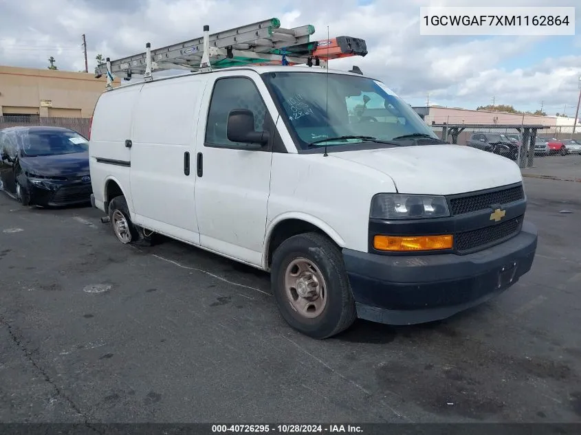 2021 Chevrolet Express Cargo Rwd 2500 Regular Wheelbase Wt VIN: 1GCWGAF7XM1162864 Lot: 40726295