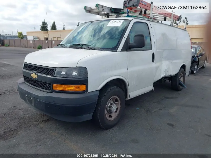 2021 Chevrolet Express Cargo Rwd 2500 Regular Wheelbase Wt VIN: 1GCWGAF7XM1162864 Lot: 40726295