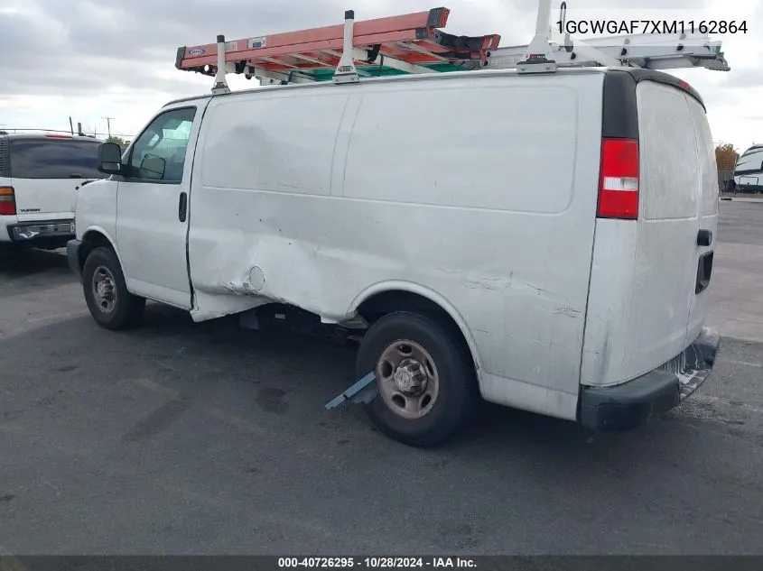 2021 Chevrolet Express Cargo Rwd 2500 Regular Wheelbase Wt VIN: 1GCWGAF7XM1162864 Lot: 40726295