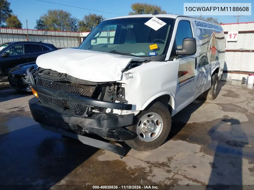 2021 Chevrolet Express Cargo Rwd 2500 Regular Wheelbase Wt VIN: 1GCWGAFP1M1188608 Lot: 40835838