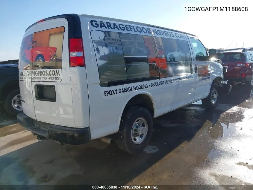 2021 Chevrolet Express Cargo Rwd 2500 Regular Wheelbase Wt VIN: 1GCWGAFP1M1188608 Lot: 40835838