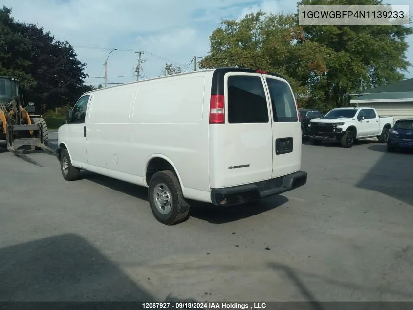 1GCWGBFP4N1139233 2022 Chevrolet Express Cargo Van