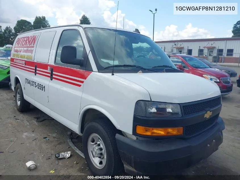 2022 Chevrolet Express Cargo Rwd 2500 Regular Wheelbase Wt VIN: 1GCWGAFP8N1281210 Lot: 40402854