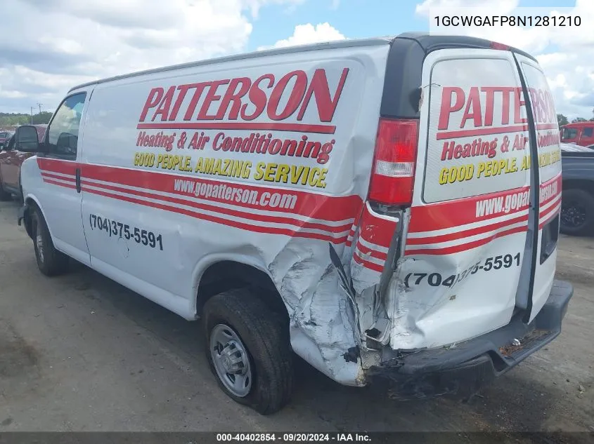 2022 Chevrolet Express Cargo Rwd 2500 Regular Wheelbase Wt VIN: 1GCWGAFP8N1281210 Lot: 40402854