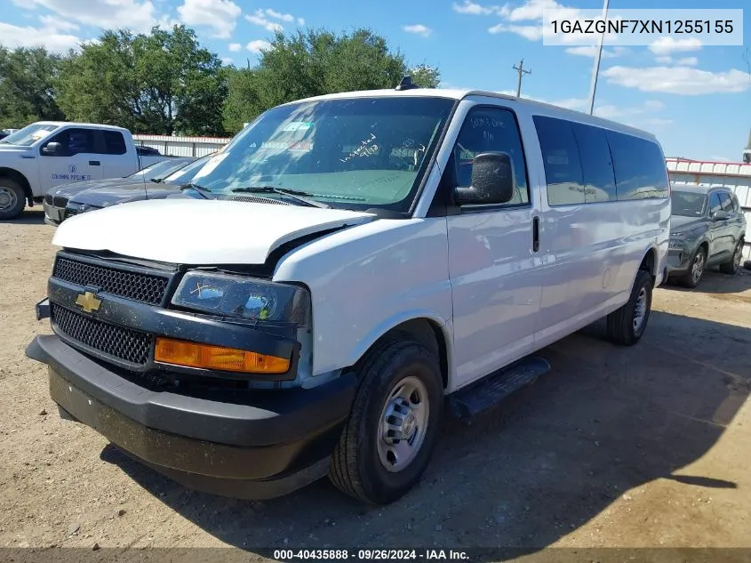 1GAZGNF7XN1255155 2022 Chevrolet Express Passenger Rwd 3500 Extended Wheelbase Ls