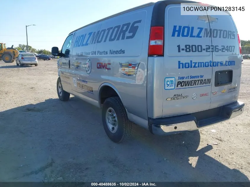 2022 Chevrolet Express Cargo Rwd 2500 Regular Wheelbase Wt VIN: 1GCWGAFP0N1283145 Lot: 40488635