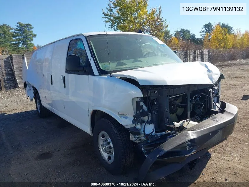 2022 Chevrolet Express Cargo Rwd 2500 Extended Wheelbase Wt VIN: 1GCWGBF79N1139132 Lot: 40600378