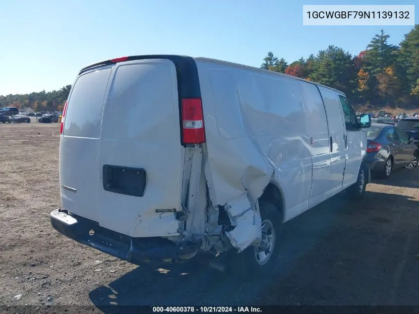 2022 Chevrolet Express Cargo Rwd 2500 Extended Wheelbase Wt VIN: 1GCWGBF79N1139132 Lot: 40600378