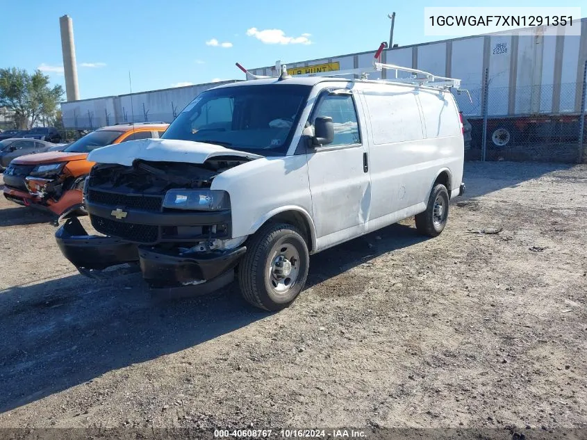 2022 Chevrolet Express Cargo Rwd 2500 Regular Wheelbase Wt VIN: 1GCWGAF7XN1291351 Lot: 40608767