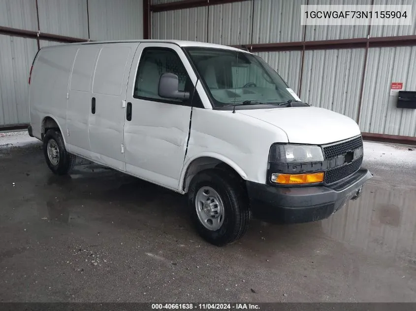 2022 Chevrolet Express Cargo Rwd 2500 Regular Wheelbase Wt VIN: 1GCWGAF73N1155904 Lot: 40661638