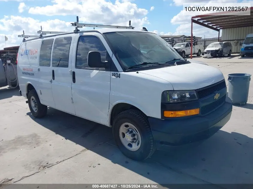 2022 Chevrolet Express Cargo Rwd 2500 Regular Wheelbase Wt VIN: 1GCWGAFPXN1282567 Lot: 40687427