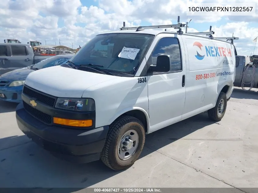 2022 Chevrolet Express Cargo Rwd 2500 Regular Wheelbase Wt VIN: 1GCWGAFPXN1282567 Lot: 40687427