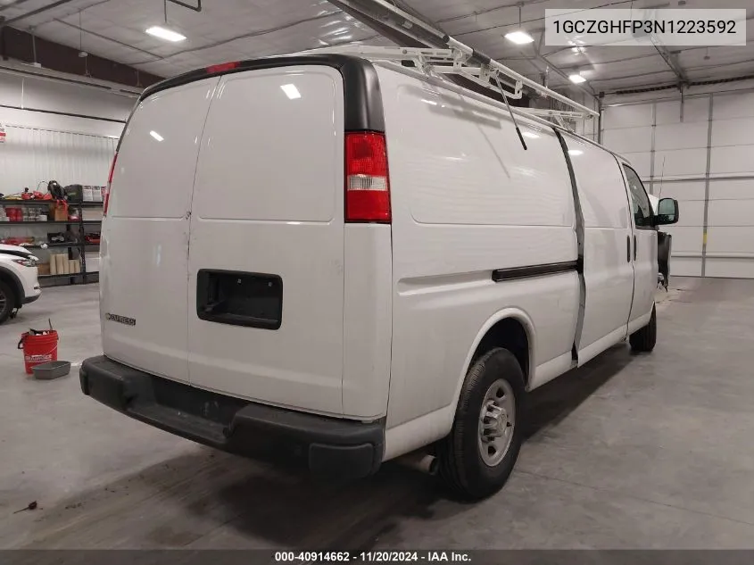 2022 Chevrolet Express Cargo Rwd 3500 Extended Wheelbase Wt VIN: 1GCZGHFP3N1223592 Lot: 40914662