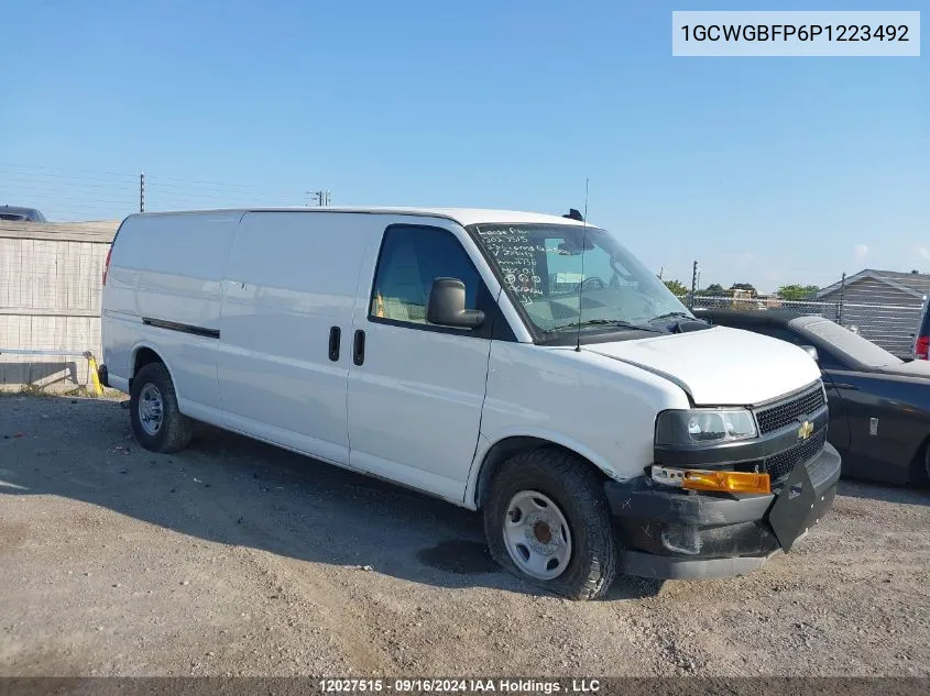 2023 Chevrolet Express G2500 VIN: 1GCWGBFP6P1223492 Lot: 12027515