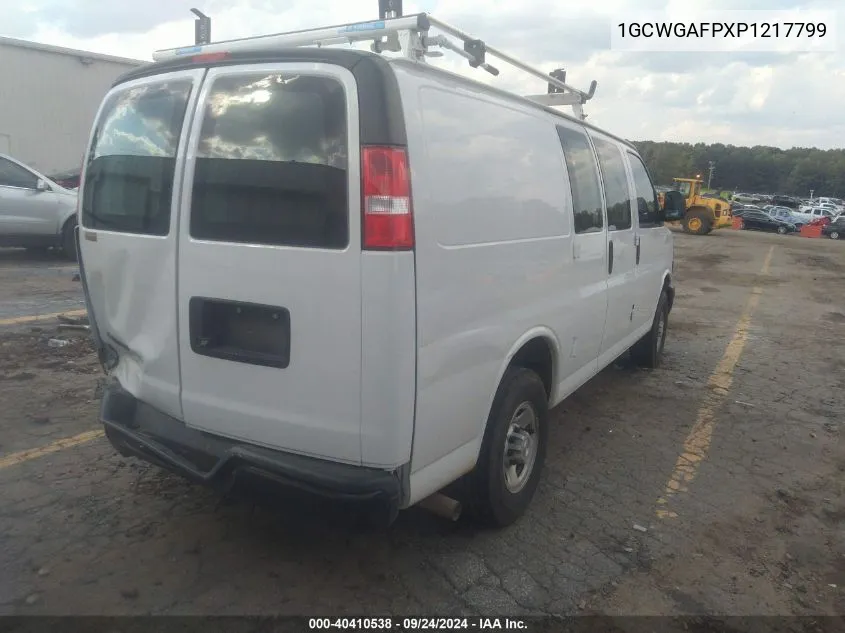 2023 Chevrolet Express Cargo Rwd 2500 Regular Wheelbase Wt VIN: 1GCWGAFPXP1217799 Lot: 40410538