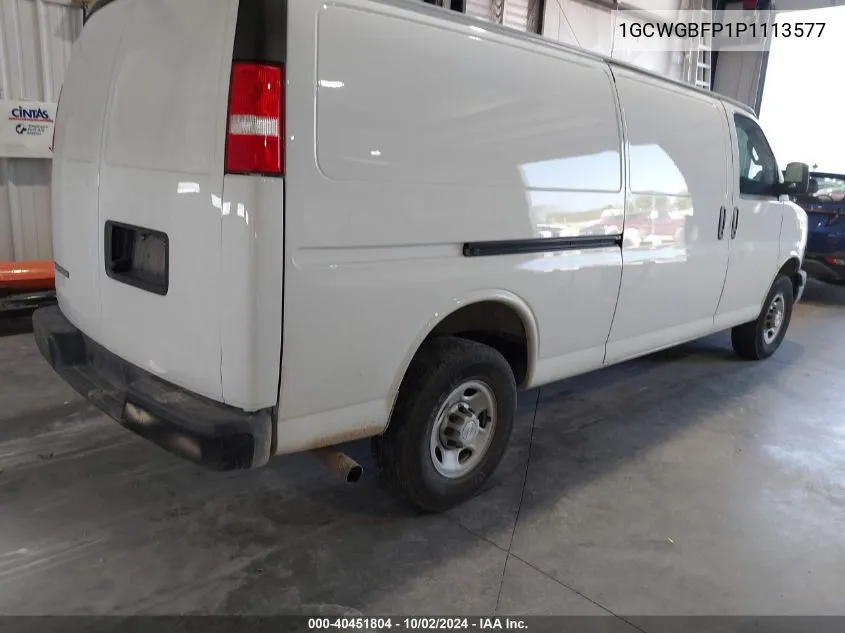 1GCWGBFP1P1113577 2023 Chevrolet Express Cargo Rwd 2500 Extended Wheelbase Wt