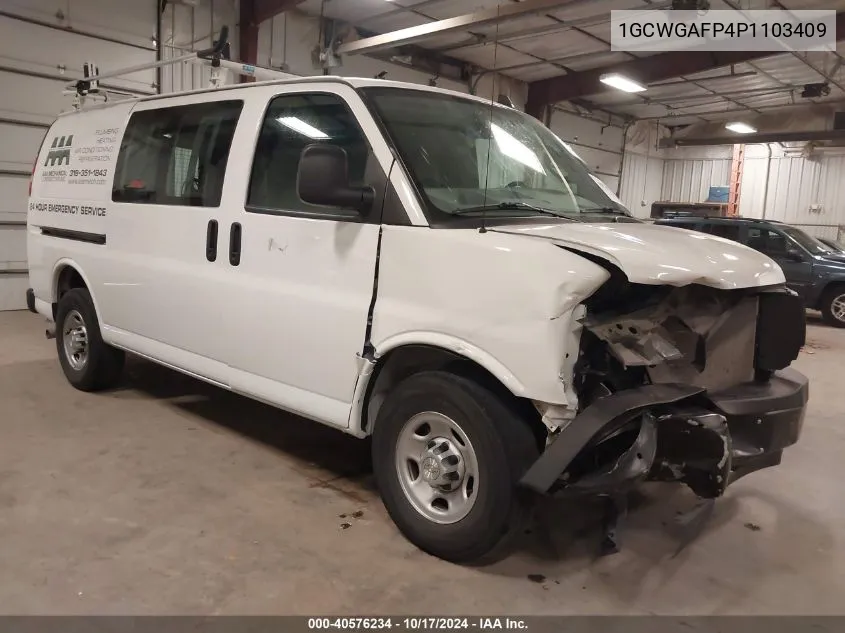 2023 Chevrolet Express Cargo Rwd 2500 Regular Wheelbase Wt VIN: 1GCWGAFP4P1103409 Lot: 40576234