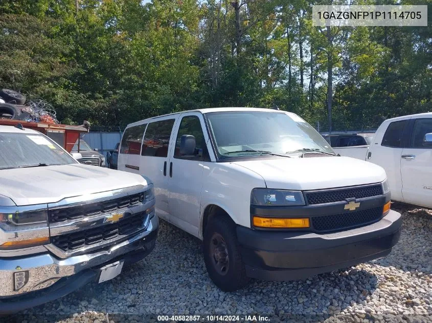 2023 Chevrolet Express Passenger Rwd 3500 Extended Wheelbase Ls VIN: 1GAZGNFP1P1114705 Lot: 40582857