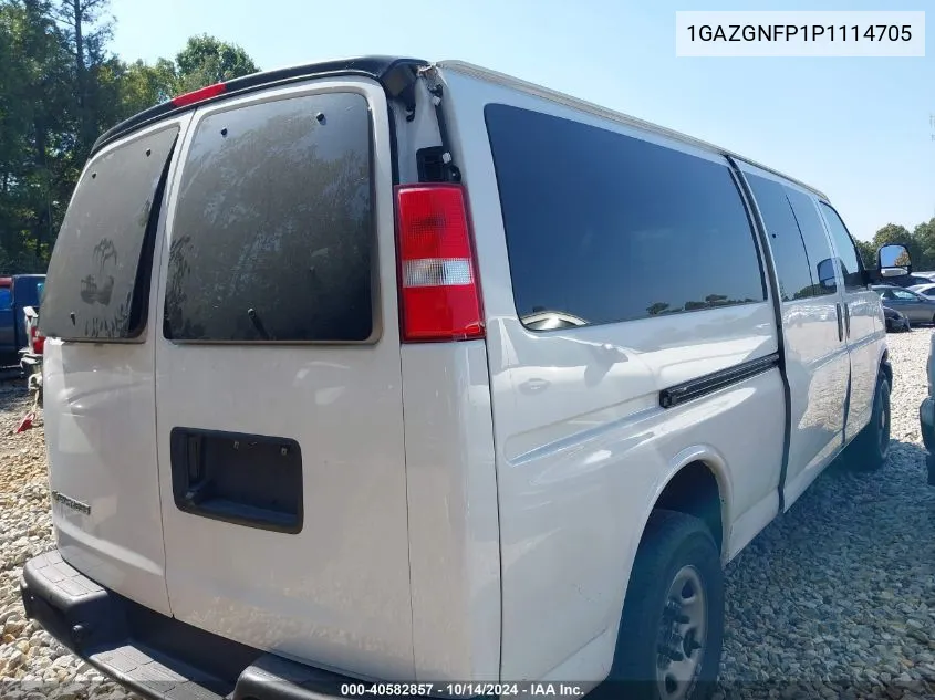 2023 Chevrolet Express Passenger Rwd 3500 Extended Wheelbase Ls VIN: 1GAZGNFP1P1114705 Lot: 40582857