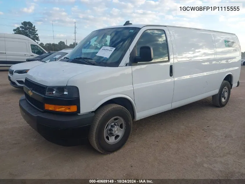 2023 Chevrolet Express G2500 VIN: 1GCWGBFP1P1115555 Lot: 40689149