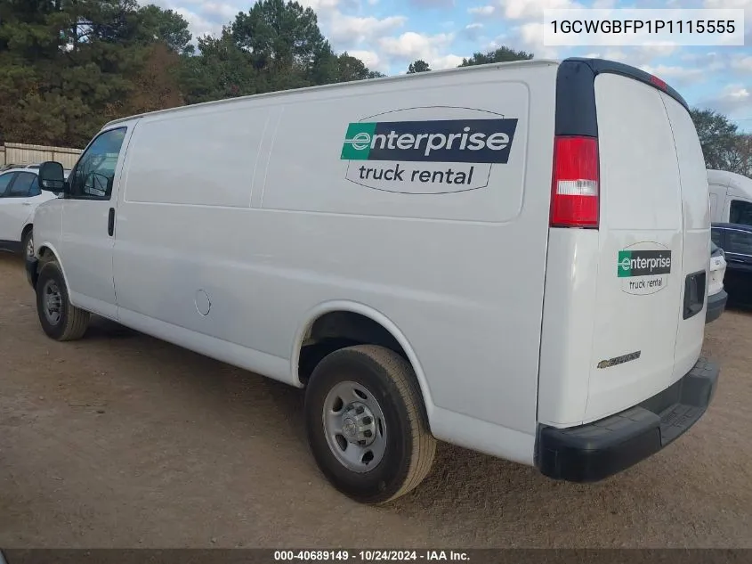 2023 Chevrolet Express G2500 VIN: 1GCWGBFP1P1115555 Lot: 40689149