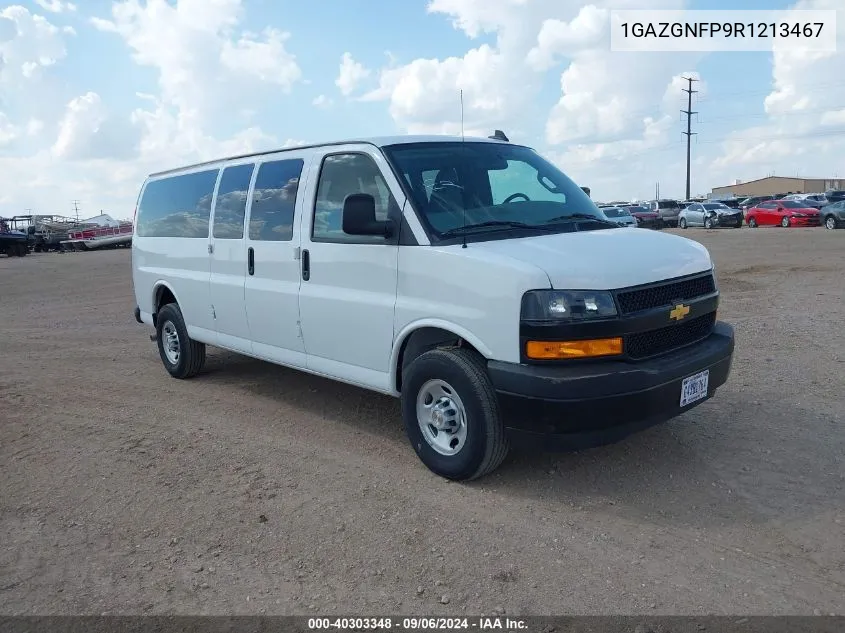 2024 Chevrolet Express Passenger Rwd 3500 Extended Wheelbase Ls VIN: 1GAZGNFP9R1213467 Lot: 40303348