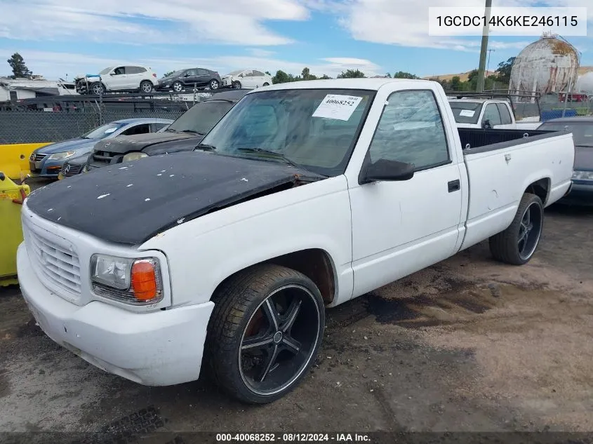 1989 Chevrolet Gmt-400 C1500 VIN: 1GCDC14K6KE246115 Lot: 40068252