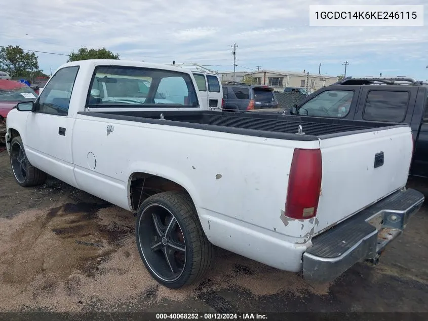 1989 Chevrolet Gmt-400 C1500 VIN: 1GCDC14K6KE246115 Lot: 40068252