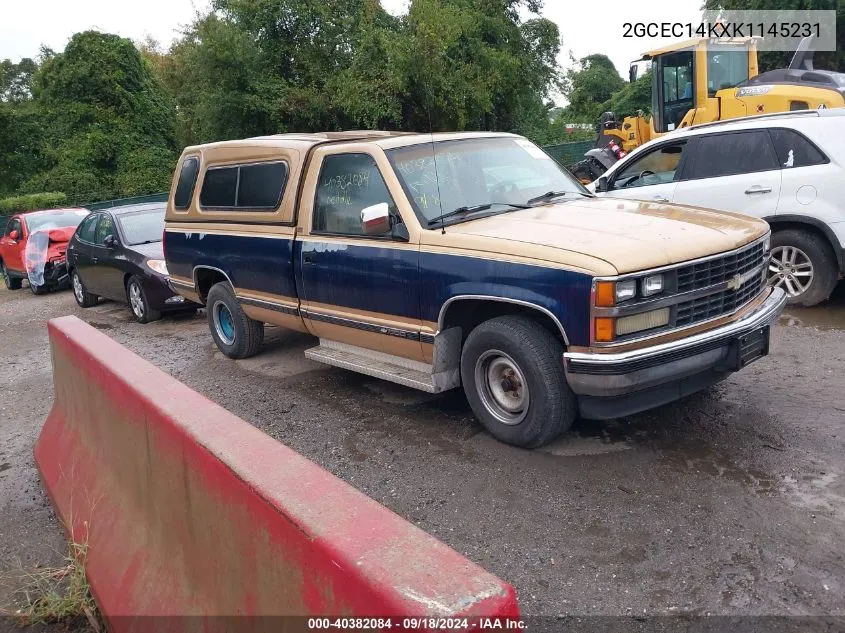 1989 Chevrolet Gmt-400 C1500 VIN: 2GCEC14KXK1145231 Lot: 40382084