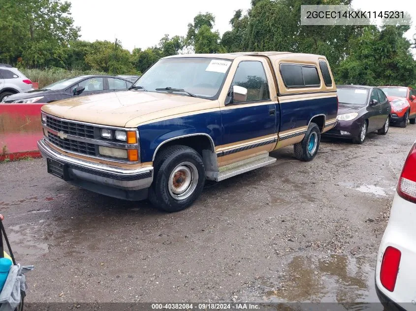 1989 Chevrolet Gmt-400 C1500 VIN: 2GCEC14KXK1145231 Lot: 40382084