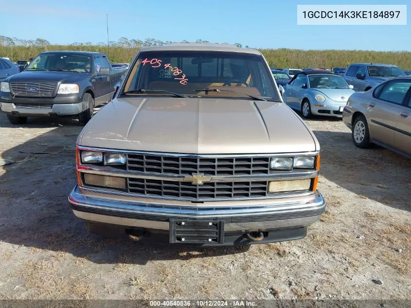 1989 Chevrolet Gmt-400 C1500 VIN: 1GCDC14K3KE184897 Lot: 40540836