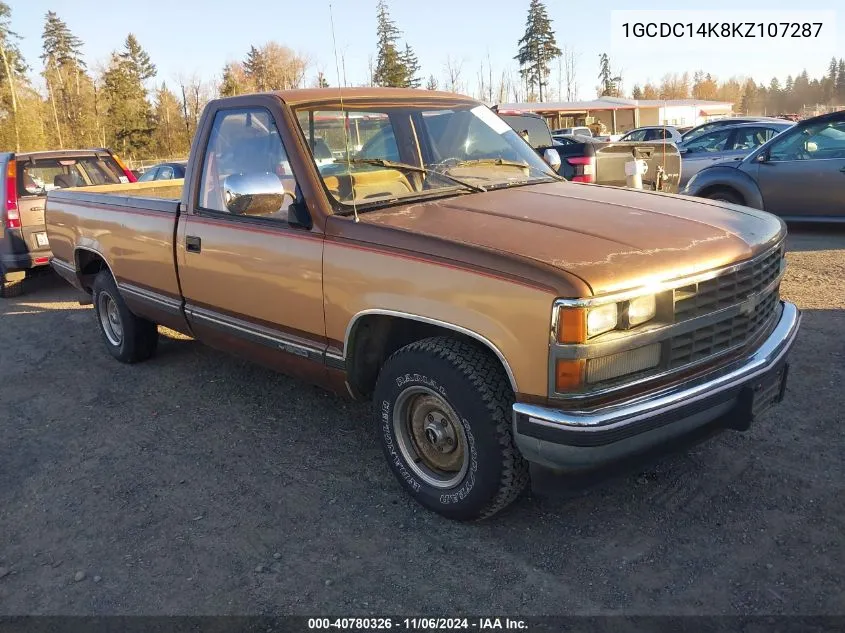 1989 Chevrolet Gmt-400 C1500 VIN: 1GCDC14K8KZ107287 Lot: 40780326